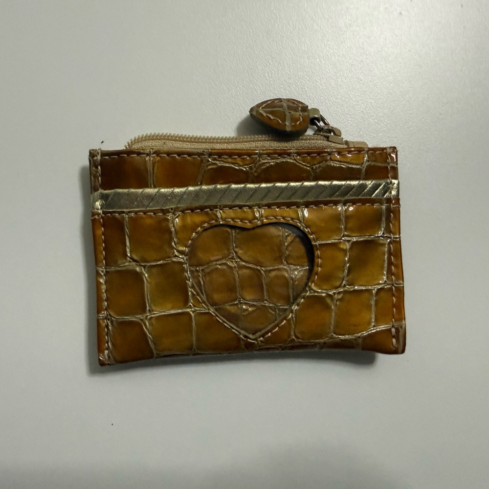 Brighton Croc Embossed Coin Purse with Photo Window